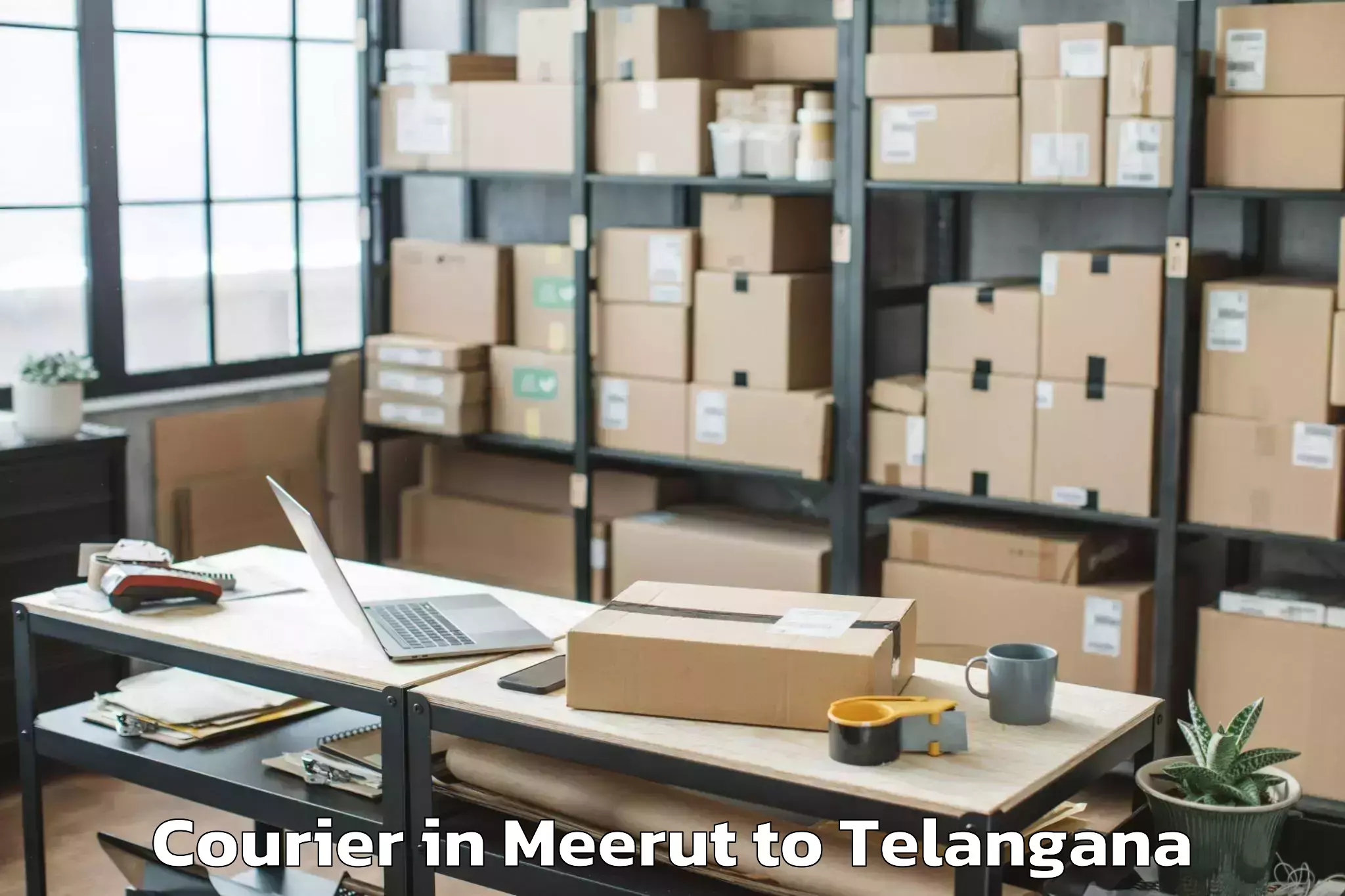 Affordable Meerut to Narsampet Courier